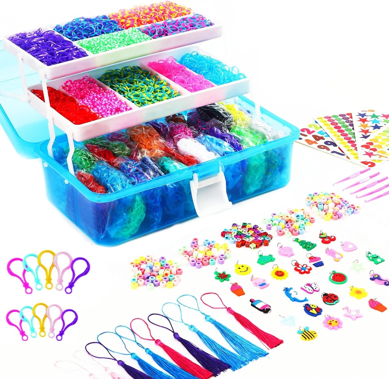 Loom Rubber Bands Bracelet Kit - 15,000+ Bands for DIY Crafting
